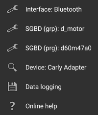 Tool menu